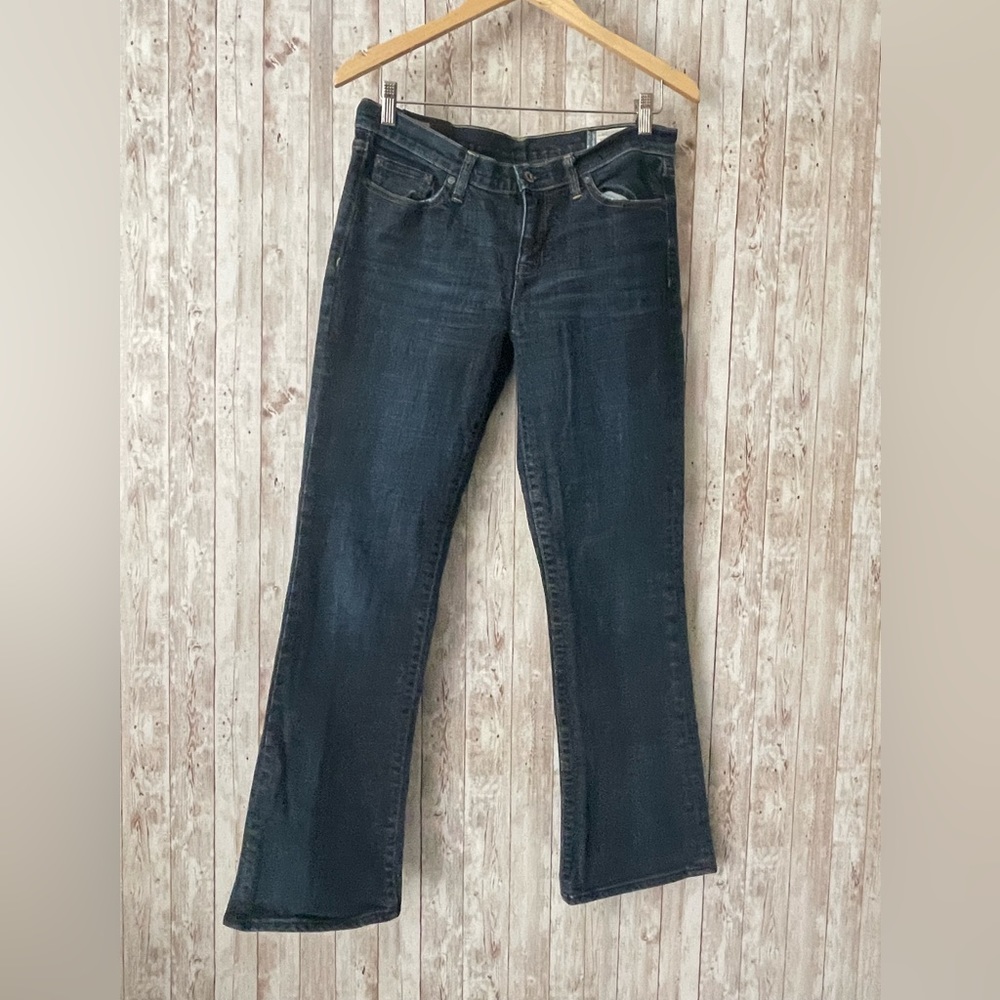 Gap 1969 Sexy Boot Jeans Dark Wash Stretch Denim Womens Size 10R. Used